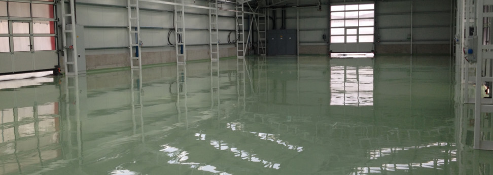 Műgyanta padló üzemcsarnokokba
